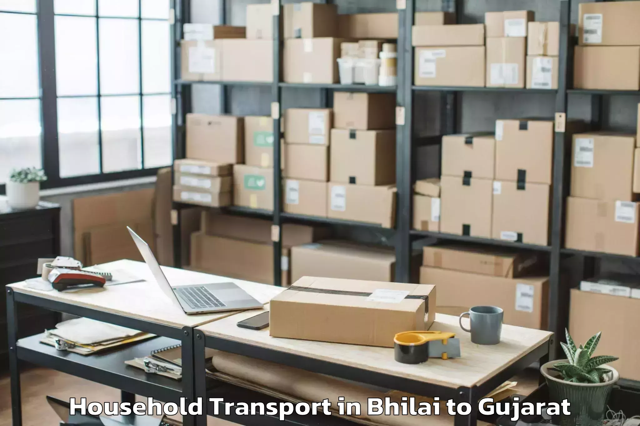 Bhilai to Dwarka Household Transport Booking